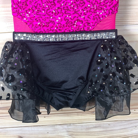 WEISSMAN Dance Costume Girls MC 14703 Pink Jazz Sequin Skirt Musical Set of 2 - Picture 8 of 10